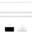 WL.Rocaille Magnetic Curtain Rods for Metal Doors, Windows, Refrigerator 9 to 16 Inch/2 Pack/Easy Installation French Door Curtains Bar, Multi-Useful (White, 2pack)