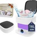Portable Washing Machine, 16L Mini Washer and Dryer, 60W Foldable Lavadora Portatil with Spin,Small Compact Clothes Laundry for Underwear, Baby Clothes, Socks (Purple)