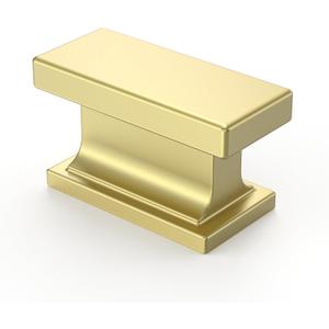 Asidrama 10 Pack Brushed Gold Kitchen Cabinet Knobs Dresser Knobs Drawer Knobs Cabinet Hardware Zinc Knobs for Dresser Drawers (Single Hole Knob)