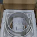 Mkono Ceramic Hanging Planter of Shallow 8 Inch and Deep 6 Inch for Indoor Outdoor Plants, Set of 2 Modern Plant Pot Geometric Porcelain Hanging Basket with Polyester Rope Hanger