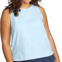 Eddie Bauer Women's Plus Departure Crew Neck Tank (1X, Paleblu)