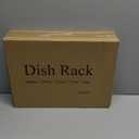 SNTD Dish Drying Rack - Small Dish Rack for Kitchen Counter, Stainless Steel Dish Drainer with Utensil Holder and Drainboard, 11" W x 15" L (Black)