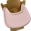 Nibble And Rest Coverall Stokke Tripp Trapp Highchair Placemat, Silicone Placemat for High Chair Tray,Lightweight,Durable Material,Wipeable & Washable, Easy to Clean (Dusty Pink)