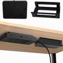 IFCASE Under Desk/Wall Mount for Dell WD25 SD25, UD22 WD22TB4, WD19 WD19S WD19TBS Series Docking Station with Power Brick Holder (Black)