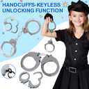 IVENRXIU Police Toys, Police Pretend Play Toys for Kids Boys and Girls, Role Play Set with Police Accessories, Handcuffs, Warning Light, Police Badge, Birthday Halloween Christmas Gifts