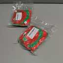 2 x Christmas Tree Skirt, Red and Green Annual Rings 24 Inch Tree Mat Skirt with Pom Pom Trim for Holiday Party Xmas Tree Decoration