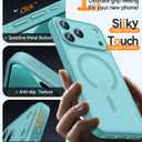 CANSHN Magnetic Compatible with iPhone 17 Pro Case, Upgraded [Full Camera Protection] [Compatible with Magsafe] [Translucent Matte] Shockproof Protective Phone Cover 6.3 Inch - Teal