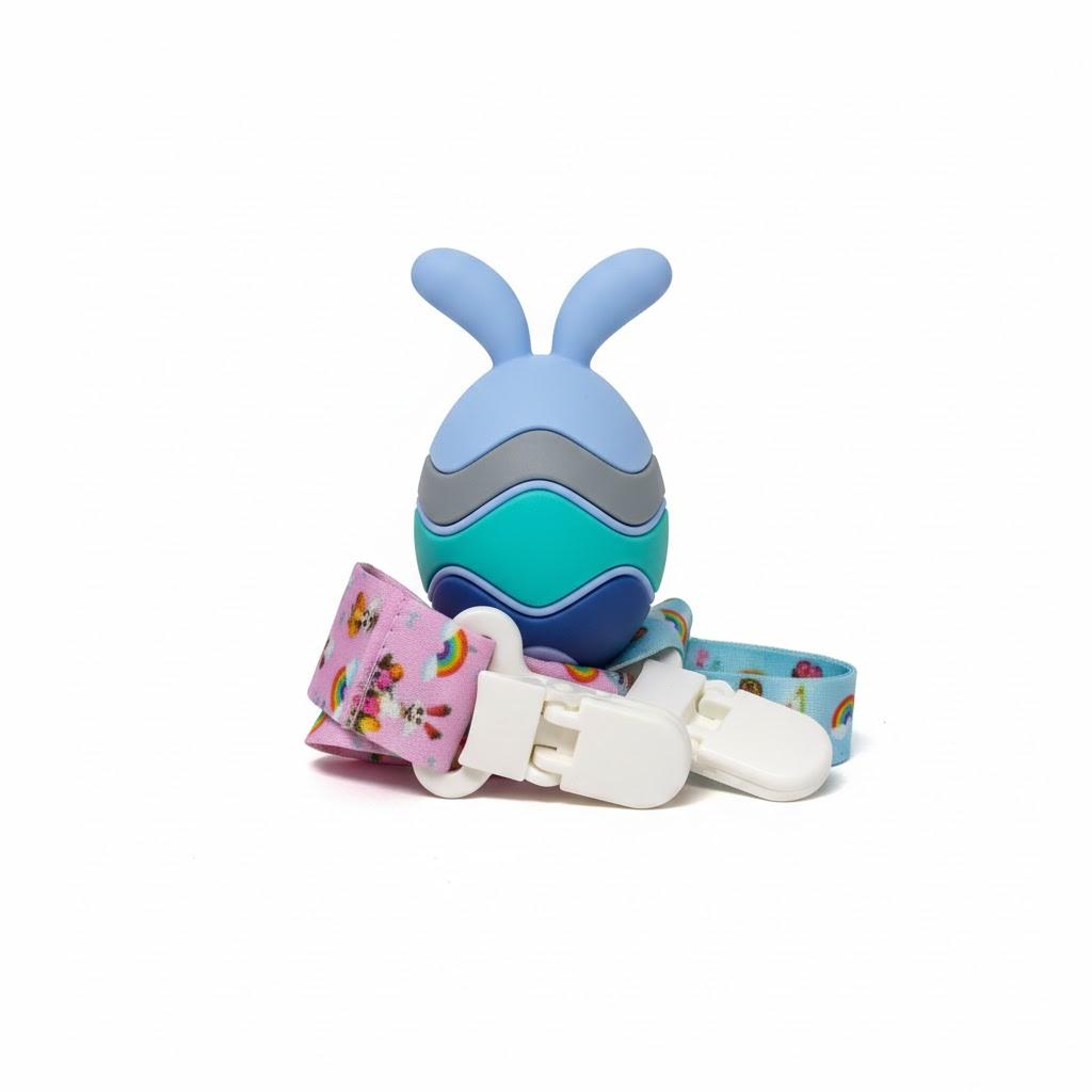 Baby Egg Teether Blue