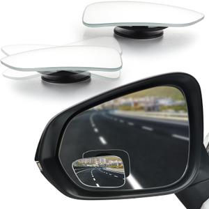 LivTee Blind Spot Car Mirror, HD Glass Frameless Convex Side Mirror Blindspot, Wide Angle Rear View Mirrors for SUVs, Trucks and RVs - Car Accessories (New Frameless Design)