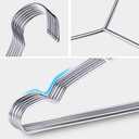 TIMMY Clothes Hangers 50 Pack Heavy Duty Stainless Steel Metal Hangers-16.5 Inch Ultra Thin Space Saving (Sliver)