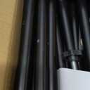 Over The Table Rod Stand with Clamps Black 46"-100'' Length 29"-55" Height Adjustable Metal Table Balloon Arch Stand with Storage Bag, for Halloween Christmas Party Wedding Anniversary Decoration