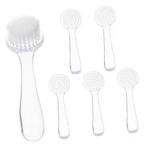Mikinona 6Pcs Fingernail Cleaning Brush Head Manicure Dust Brush Transparent Design for Easy Nail Art Cleaning Convenient and Reliable Nail Cleaning Tools
