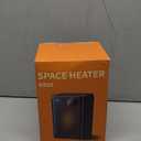 Lerat Electric Space Heater, Small Heater for Indoor Use, 1200W PTC Fast Heating Portable Heater, Overheat & Tip-Over Protection, Heating & Fan Modes for Bedroom, Office, Camping, Black