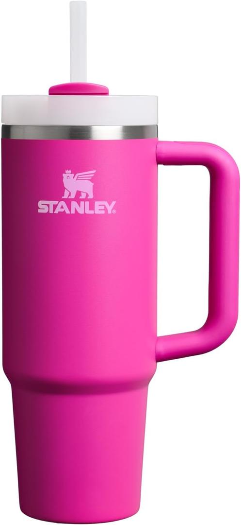 STANLEY Quencher H2.0 Tumbler with Handle and Straw 30 oz | Flowstate 3-Position Lid | Cup Holder Compatible for Travel | Insulated Stainless Steel Cup | BPA-Free | Violet Blossom