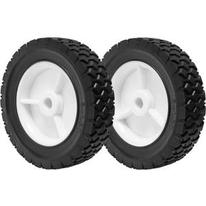 6 Inch Universal Wheels 72-106 Plastic Wheel Fits for Craftsman/AYP/MTD Lawn mower Replacement of BBQ Grill, Trash Can, Hand Truck, Lawn Sprayer, 6'' x 1.5", 2 Pack
