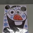 Christmas Snowman Decals - Large Size Snowflakes & Candy Indoor/Outdoor Decorations for Winter Doors & Windows