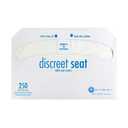 Hospeco® Discreet Seat® Toilet Seat Covers, Half Fold, 250/pk - 4 pks/cs