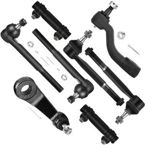 SCITOO 8pcs Front Suspension Kit Idler Arm Pitman Arm Inner Outer Tie Rod End Replacement for Chevy for GMC C1500 C1500 Suburban C2500 C2500 Suburban C3500 Tahoe Yukon