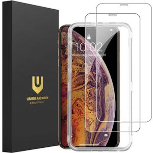 UNBREAKcable Screen Protector for iPhone XS Max and iPhone 11 Pro Max 2 Pack, 2.5D Tempered Glass for iPhone XS Max/11 Pro Max Anti-scratch, Anti-fingerprint, Bubble Free & Case-friendly
