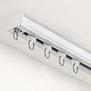 Ceiling Curtain Track, 6-9 Ft Heavy Duty Wall Mount Rail, White