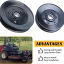 1-633166 Pulley-Idler Exmark with 1-603805 Pulley-Idler Exmark Replaces 1633166, 633166, 1 603805, 603805, 99-4638 for Exmark Lazer Z 60 inch Z255, Z257, Z500, Z555, Z557 Mowers