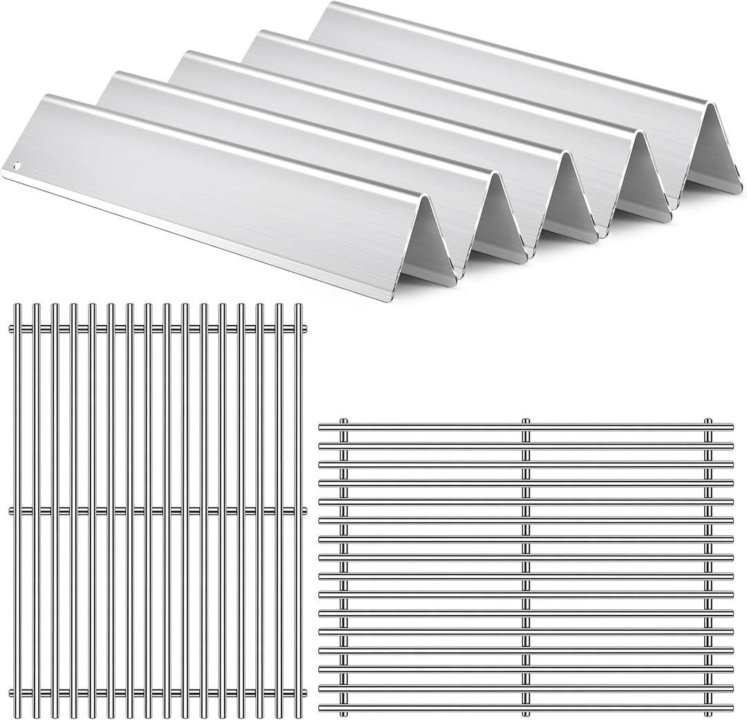 7636 7638 7639 Grill Grates Grill Parts for Weber Spirit 2 Spirit II E-310, E-320, S-310, S-320,GS4 Spirit 300 Series Flavorizer Bars 15.3, 17 Stainless Steel BBQ Grid Replacement Accessories