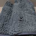 OLANLY Thick Bathroom Rugs 44x24, Extra Soft Absorbent Chenille Striped Bath Rugs, Rubber Backing, Machine Wash Dry, Bath Mats for Bathroom Floor, Tub and Shower, Home Decor Accessories, Airy Blue