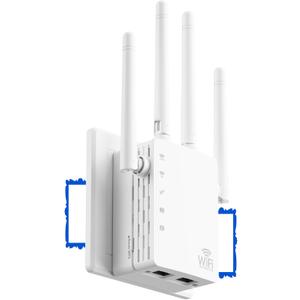 WiFi Extender Signal Booster,WiFi Extender Supports 150+ Devices, WiFi Repeater Dual Band 5GHz/2.4GHz, WiFi Booster Up to 13888 Sq.ft, EasyMesh Compatible, One Ethernet Port