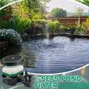 2 Sets/14 Pack Pond Filter for Ponds, Maintenance Replacement Media Kit Suitable for Inpond 5-in-1 200 Gallon Model, 2 Reusable Foam Filter & 12 Polymer Wool Pads(Fit 200)