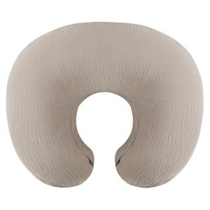 Onacosht Muslin Nursing Pillow Cover Soft 100% Cotton Feeding Pillow Slipcover Fits Standard Infant Nursing Pillow for Baby Boy and Girl, Fog