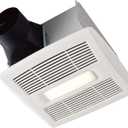 Broan-NuTone Bathroom Exhaust Fan with LED Light and Roomside Installation, Energy Star Certified, 110 CFM, Very Quiet 1.0 Sones White, AE110L