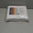 BGment White Linen Curtains 72 Inch Length 2 Panels for Living Room, Rod Pocket Semi Sheer Window Drapes Light Filtering for Bedroom Office Dining Privacy Back Tab, 52 Inch Wide Each Panel