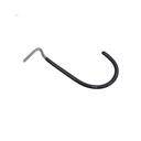 Hillman 851984 Black Vinyl Coated Large Curved Drive Hook, Pack Of 7