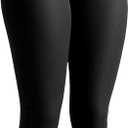 SHAPERMINT High Waisted Tummy Control Compression Leggings for Women - Petite to Plus Size Womens Leggings Non See Through (Large, Black)