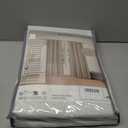 Faux Linen 100% Blackout Curtains for Bedroom, Black Out Curtains 96 Inch Long, Room Darkening Curtains for Living Room, Long Curtain Grommets Drapes, Thermal Curtains (2 Panels, Off-White)