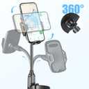 Cup Phone Holder for Car with 360 Adjustable Long Gooseneck, Cell Phone Holder Mount for Car | Truck | Golf Cart Compatible with iPhone & Samsung & All Smartphones