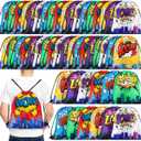 Hero Party Favors Bags Comic Heroes Drawstring Backpacks Goodie Candy Gift Bags for Birthday Party Supplies(18 Pcs)