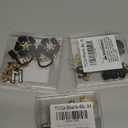 Straw Covers for Stanley Cup Accessories: Black Decorations for Stanley 30 oz & 40 oz Tumbler with Handle, Bling Letter Charms and Flower Silicone Straw Cap Topper, Trendy Stuff for Teen Girls & Women, Set of 3 (2 Ms & 1 S)