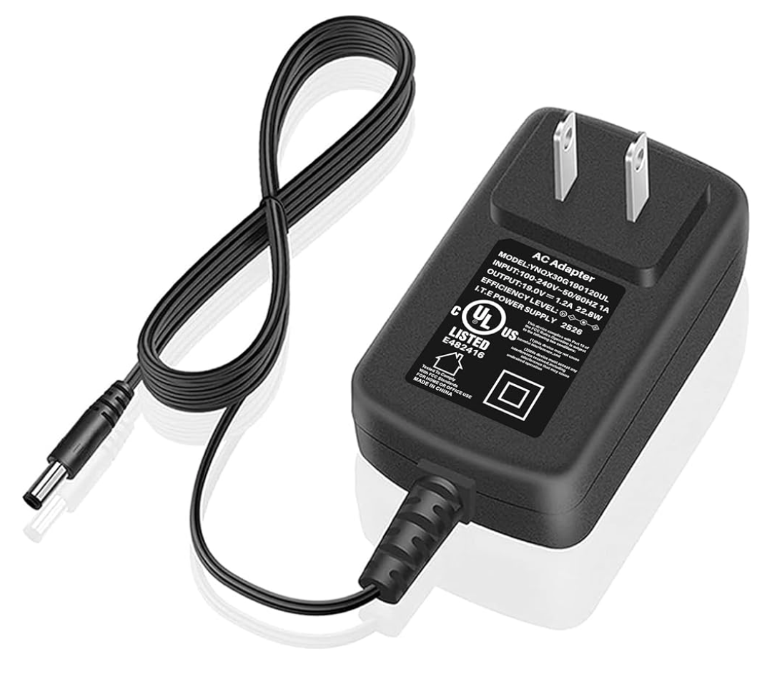 Power Cord 19V Charger for Booster PAC ES5000 ES2500 ESP5500 J1000 J850 AC Power Supply Adapter for Booster Auto Truck/Motor Jump Starter Charger Replacement with UL Listed