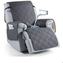 TAOCOCO 100% Waterproof Recliner Chair Cover, Non Slip Recliner Covers for Recliner Chair with Pocket, Washable Reclining Chair Cover Furniture Protector for Kids, Pets(23.6'', Dark Grey)