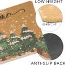 Winter-Welcome-Doormat Outdoor-Entrance Non-Slip Pine Trees Front Door Mat Seasonal Door Mat for Porch Farmhouse 17 x 29 Inch