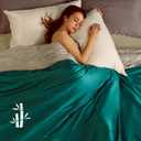 Kaisa Cooling Comforter King, Organic Breathable Down Comforterfor Summer, Lightweight Silky Smooth Duvet Insert with Corner Tabs, 90x106 Inches Green Grey (King(106"x90"), Green Gray)