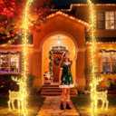 Lomotech Christmas Light Arch - 9.5Ft 460 Leds Iron Pole Archway 8 Modes Waterproof Christmas Lights with Timer for Lawn, Yard, Walkway, Garden, Party, Holiday, Christmas Decoration (Warm White)