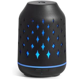 InnoGear Aromatherapy Diffuser, 150ml Ceramic Diffuser Ultrasonic Humidifier Cool Mist Essential Oil Diffusers for Home Air Diffuser with 2 Mist Modes Waterless Auto Off, Black