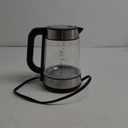 Amazon Basics Electric Kettle with Glass Carafe for Tea and Coffee, BPA-Free, Fast Boiling, Auto Shut-Off, 1.8 Quarts, 1500W, Black and Silver
