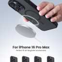 Lamicall Magnetic Case for iPhone 16 Pro Max, for Magsafe - [Anti-Slip Edge] Military Grade Shockproof Protection Translucent Hard Slim Magnet Protective Cover for iPhone 16 Pro Max 6.9 inches (Black)