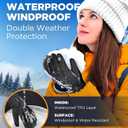-10 Waterproof Winter Gloves Men, Touchscreen Fingers Snow Ski Gloves Women, 5-Layer Touch Screen Cold Weather Gloves (Large, Black)