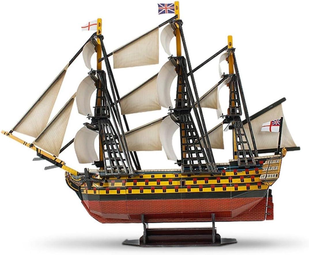 3D Wooden Boat Puzzle Royal Navy Victory Sailing Ship Model Kit 189pcs Assemly Model