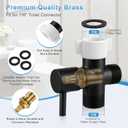 Handheld Toilet Bidet Sprayer 2 Pack, Water Pressure Adjustable Sprayer with Hose and 7/8 "T-Valve, Jet Spray and Soft Spray, for Toilet, Bidet, Shower etc., Stainless Steel, Black