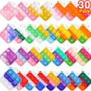 Kids Party Favors Fidget Toys Bulk 30 Pack Mini Pop Fidget Keychain Its Birthday Party Favors for Kids 4-8,8-12 Small Classroom Prizes It End of Year Gifts for Students from Teacher